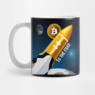 Crypto Liftoff: Bitcoin Rocket To The Moon Mug